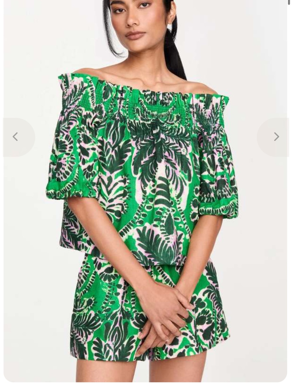 Marie Oliver Elodie top - palm beach print